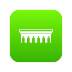 Bridge icon digital green for any design isolated on white vector illustration