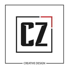 Initial Letter CZ Logo Template Design