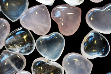 mineral crystal hearts