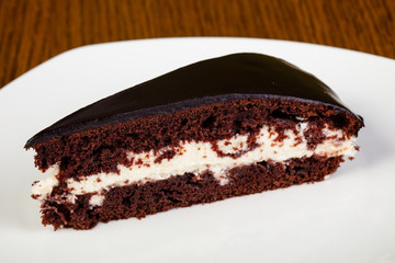 Chocolate cake slice