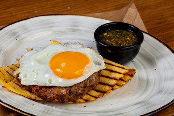 Beef cutlet with egg