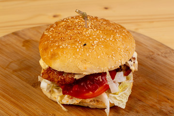 Homemade Hamburger with tomato