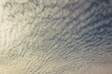 Cloudy sky over the seacoast of Ostuni in summer