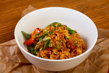 Fried rice with vegetables
