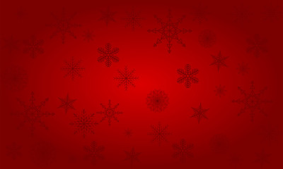 Naklejka na ściany i meble Christmas background of big and small snowflakes