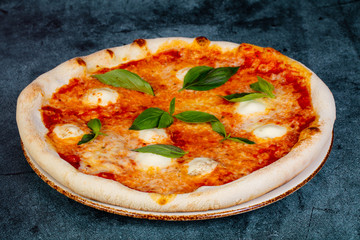 Pizza Margarita with tomato