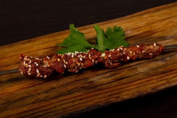 Asian chicken skewer