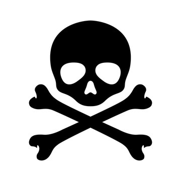 Skull pirate vector crossbones Halloween icon logo graphic symbol illustration