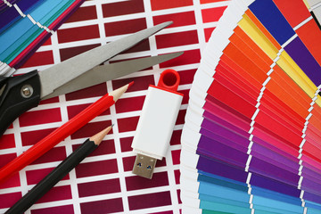 Color print of pantone statistics offset