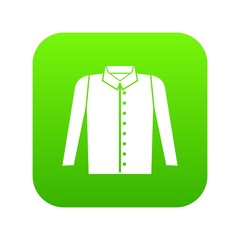 Shirt icon digital green for any design isolated on white vector illustration