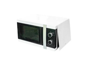 Fototapeta premium Isolated Broken microwave oven