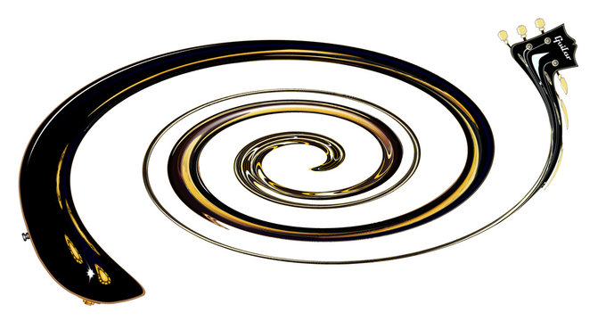 Abstract Electric Guitar Swirl