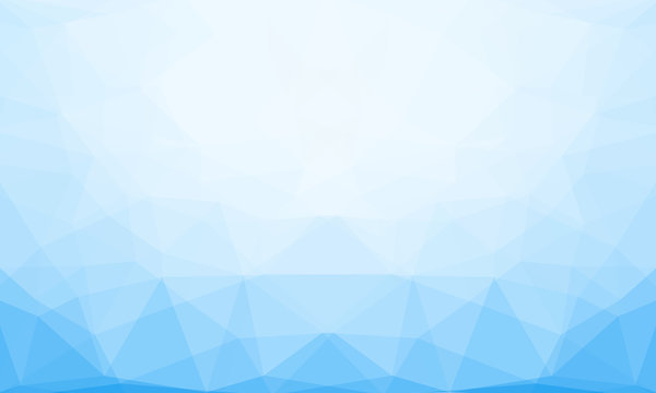 Blue winter low-poly banner. Vector 3D design template. Geometric background with ice texture.