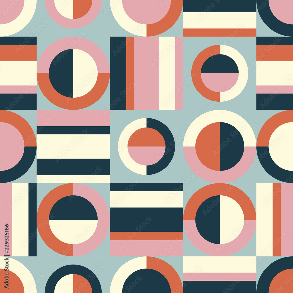 Aufkleber seamless retro pattern with geometric elements