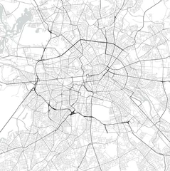 Vector city map of Berlin in black and white © Maria Kazanova