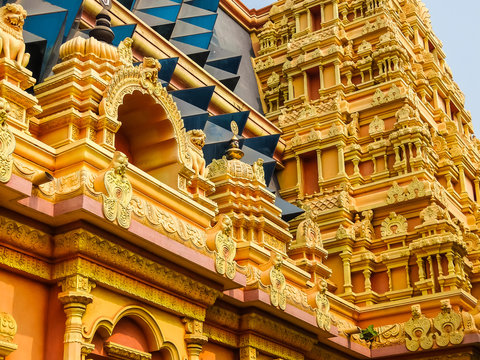 Architecture of Ayyappa Swamy Temple in Dwarapudi, India.