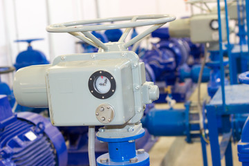 pressure metering device, on the background of pumps for industrial water pumping
