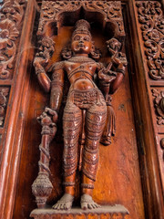 Details of architecture of Sri Venkateswara Museum Of Temple Art in Tirupati, India.