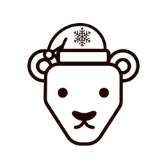 Polar bear vector icon