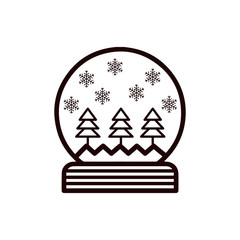 Snow globe vector icon