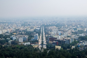 Tirupati, India. View of Tirupati cityscape from Tirumala hill.