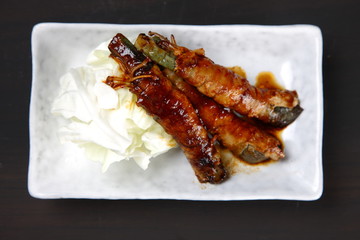 アスパラとエノキの豚肉巻き