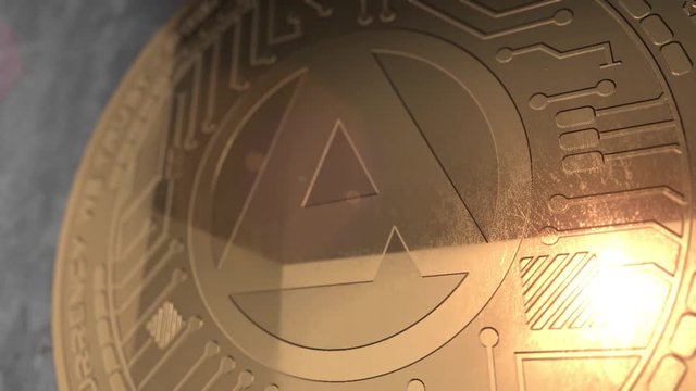 Crypto currency aphelion Coin 3d Rendering blockchain