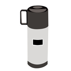 vector, on white background, thermos for tea