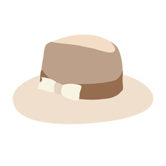 vector, on a white background, fashionable women's hat