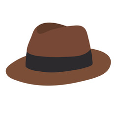 vector, on a white background, men's fashion hat