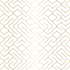 Tapeten Weiß Geometrischer weißer nahtloser Musterhintergrund. Einfacher Grafikdruck. Vektor wiederholende Linienstruktur. Modernes Muster. Minimalistische Formen. Stilvolles Spalier. Quadratisches Gitter. Trendiges Geschenkpapier-Design.
