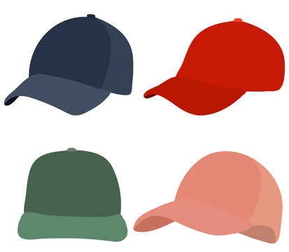 white background, men's cap