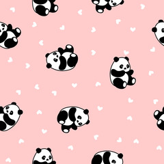 Panda seamless pattern