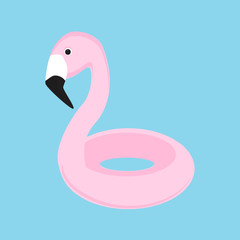 Pink flamingo vector