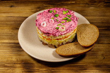 Traditional russian salad 