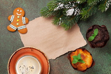 Piece of paper for christmas wishes