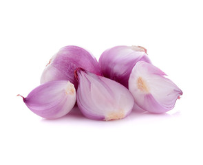 shallots isolated on white background