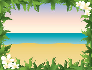 Fototapeta na wymiar Summer beach background 