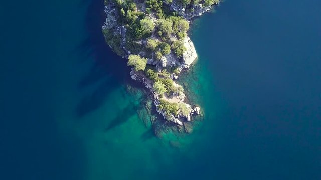 Drone video of the Fannette Island in Emerald Bay Lake Tahoe California