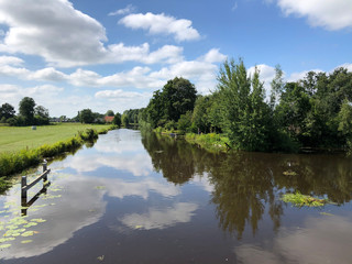 Canal of the turfroute around Gorredijk