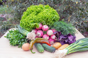 fresh vegetables in a basket