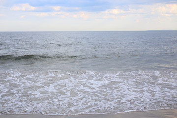 Beach and sea, a horizontal picture