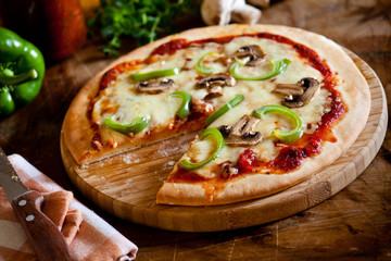 Homemade Pizza With Vegetables