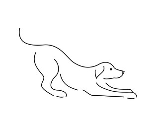 Dog line art logo © ColorValley