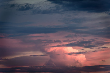 dramatic sky with clouds