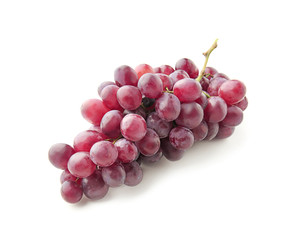 Fresh sweet grapes on white background