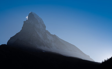 Naklejka premium Matternhorn am Tag. Blick von Winkelmatten. Zermatt in der Schweiz