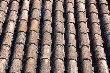 Traditional terracotta Portuguese rooftops, Tavira, Algarve, Portugal.