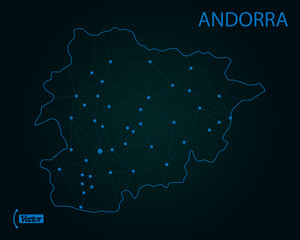 Map of Andorra. Vector illustration. World map