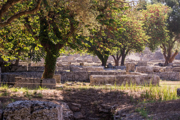 view of the ruins of Olympia